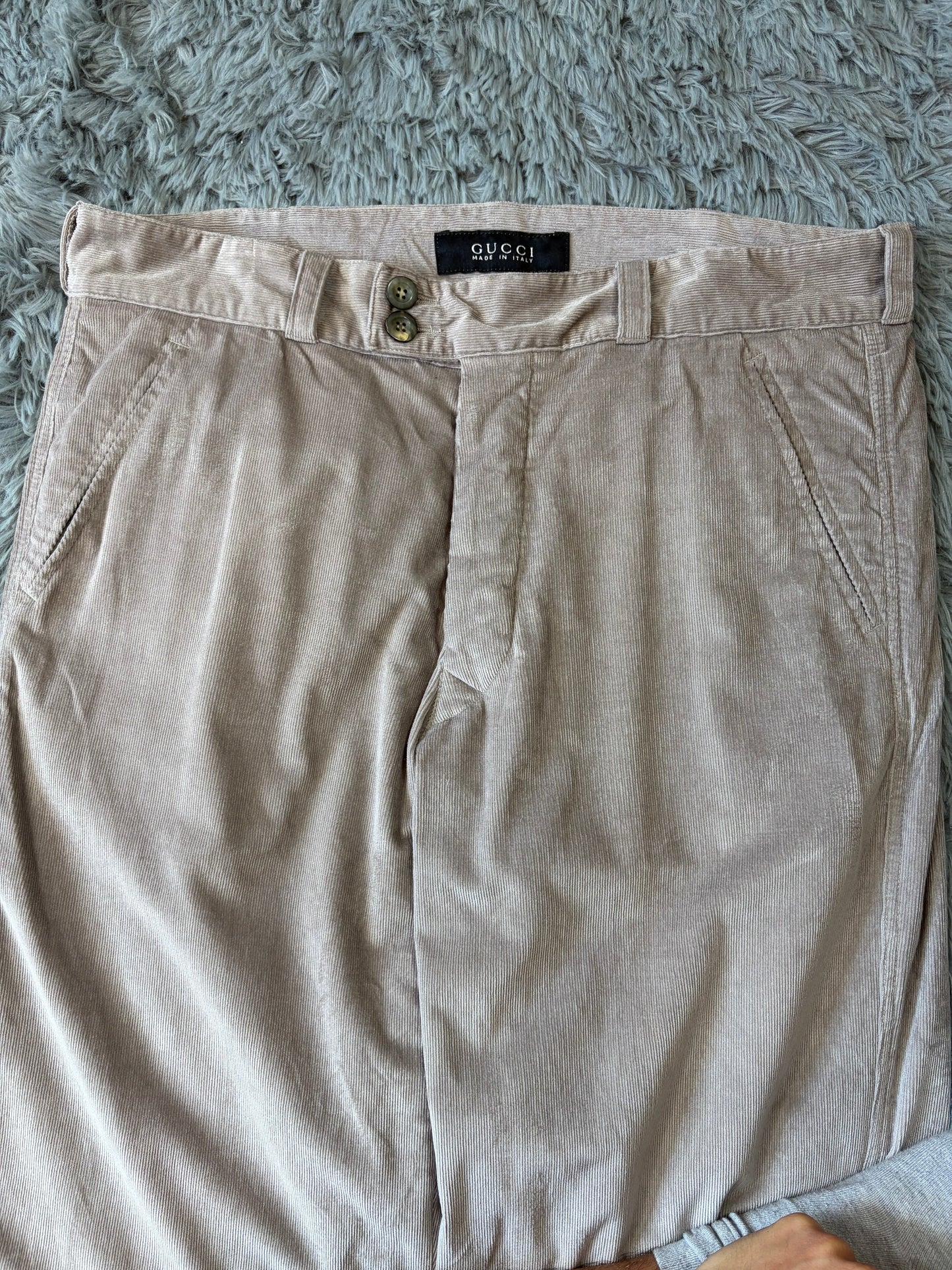 Gucci by Tom Ford 2004 Liquid Velvet Corduroy Western Trousers - IT52 | O/S, Multicoloured