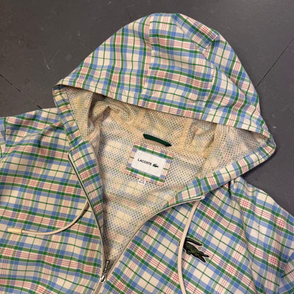 Lacoste Plaid Jacket In White (XL)