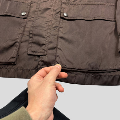 Prada Sport 2008 Nylon & Leather Hybrid Moto Field Jacket - IT54 (L) | Default Title, Brown