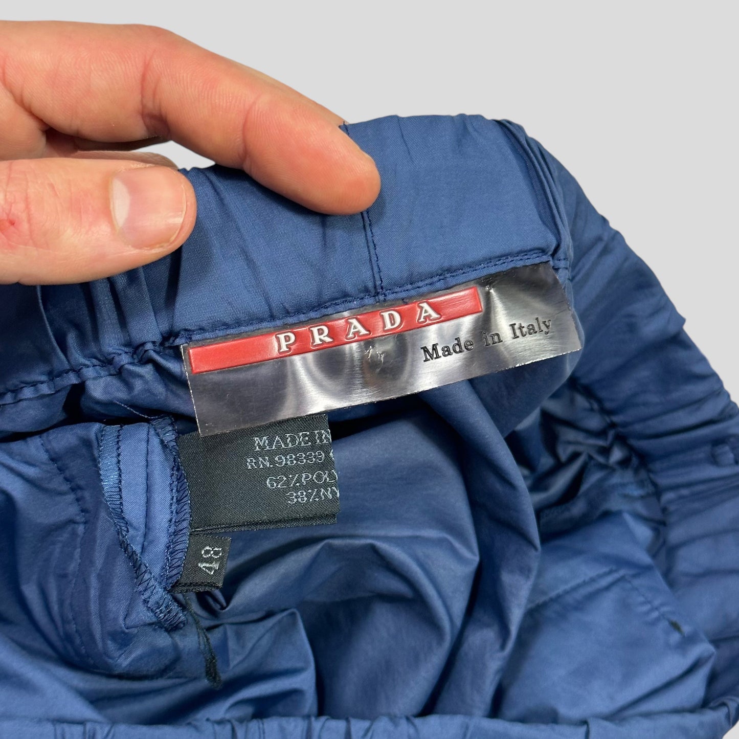 Prada Sport SS99 Blue Nylon Baggy Trackpants - IT48 (M/L)