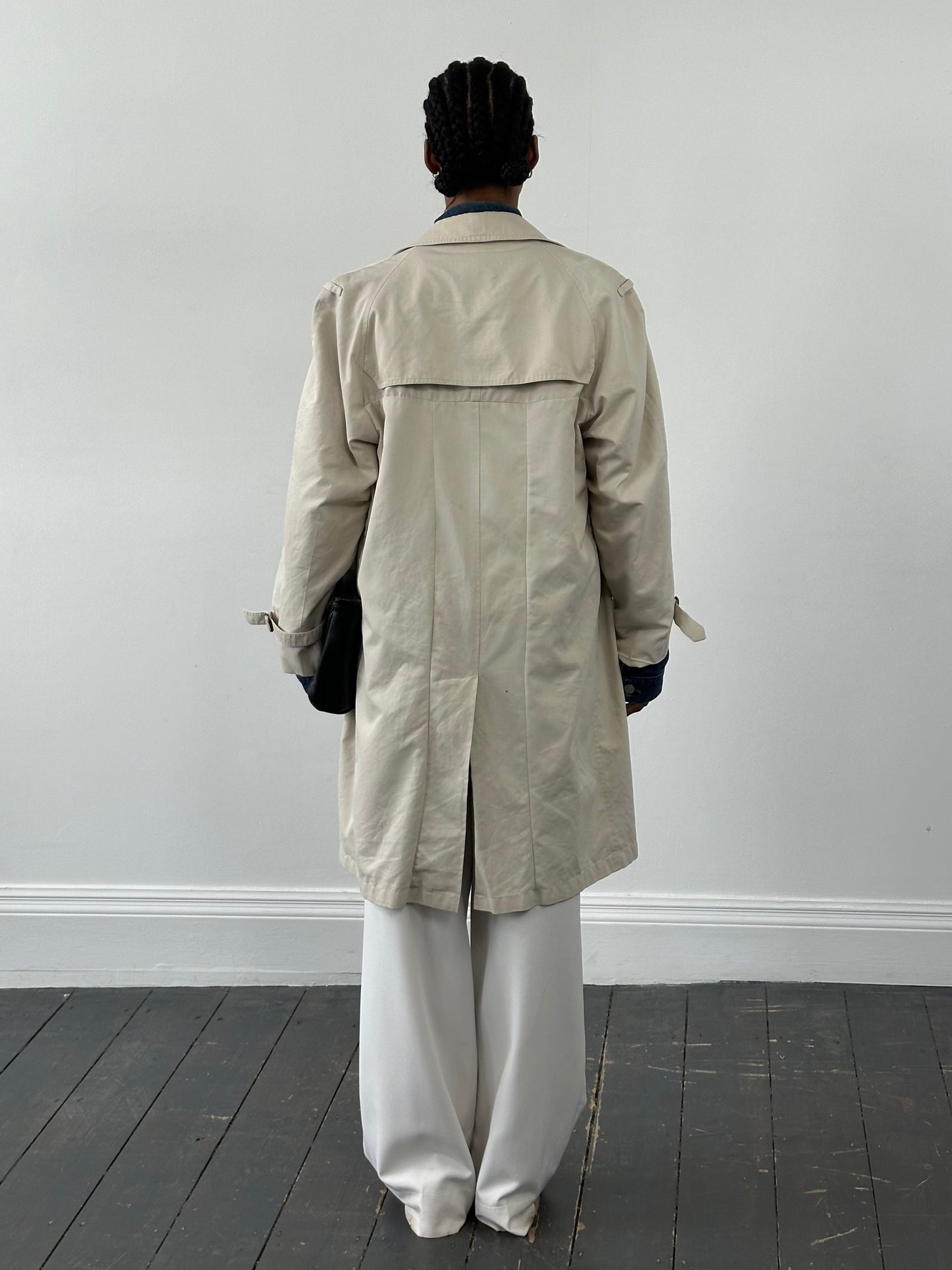 Burberry 1990s Cotton Double Breasted Trench Coat - M/L