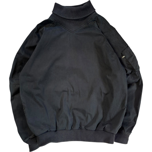 Maharishi 2002 Ribbed Neck Drill Top S | Small, Black
