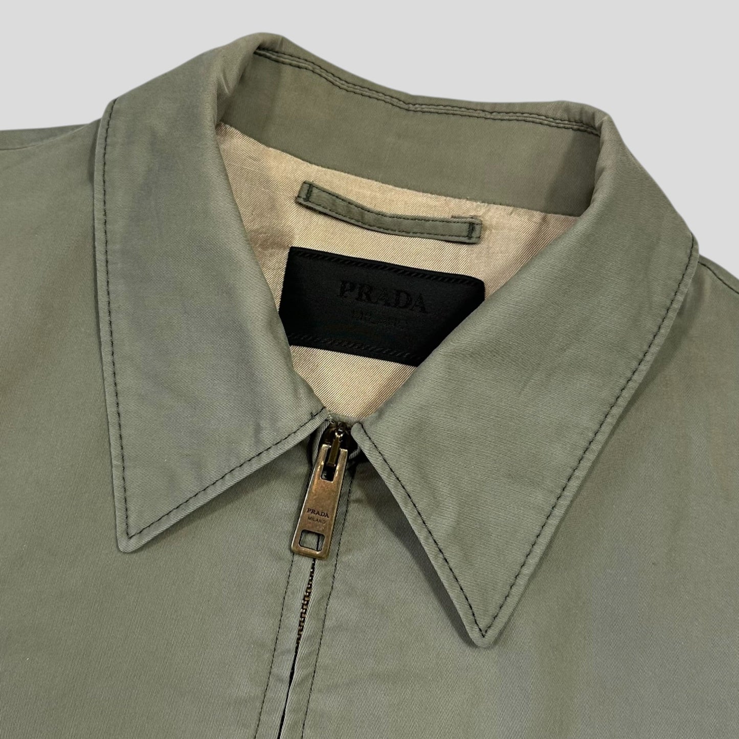 Prada Milano 2015 Pale Green Boxy Work Jacket - IT50 | Default Title, Multicoloured