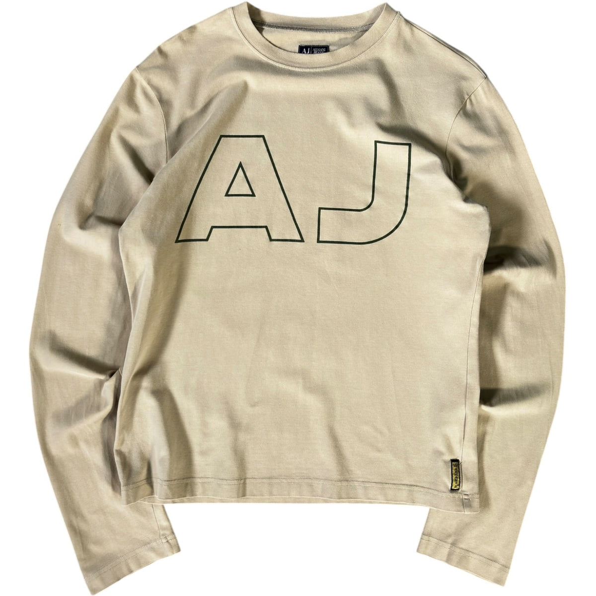 Armani Jeans 00’s Women’s Longsleeve Top Size 12/14 | 12/14, Beige