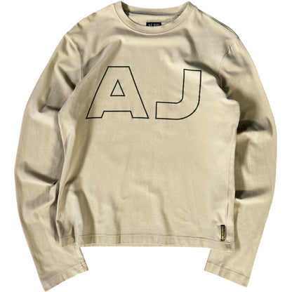 Armani Jeans 00’s Women’s Longsleeve Top Size 12/14 | 12/14, Beige