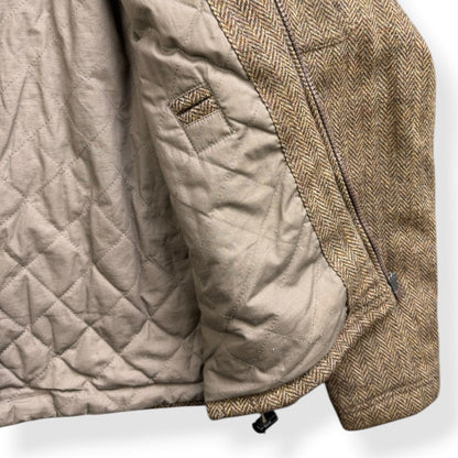 2000's Bench Herringbone Tweed Jacket (L) | Default Title, Brown