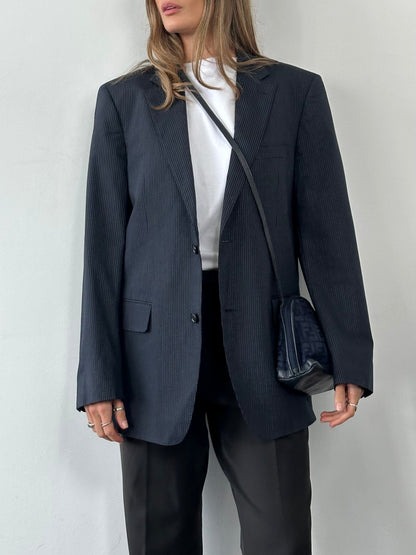 Hugo Boss Stripe Pure Wool Single Breasted Blazer - 40R/XL