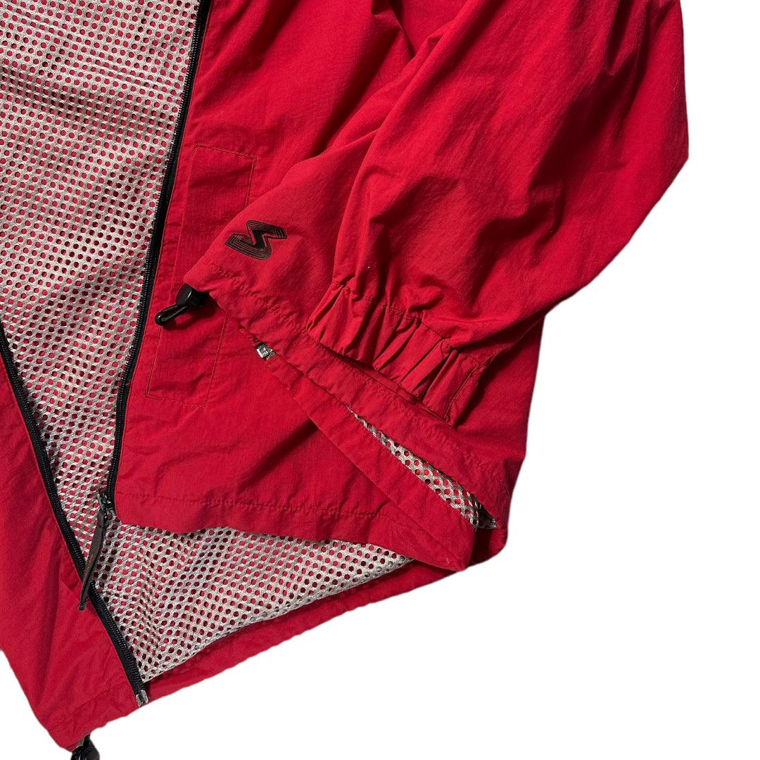 2000s Schott NYC Asymmetrical Red Zip Jacket - Known Source