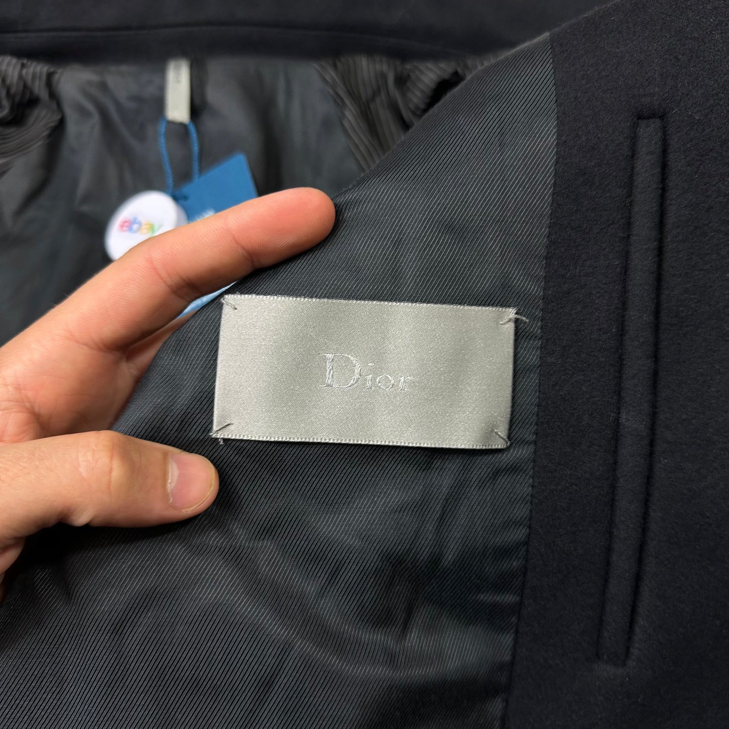 Dior AW05 by Hedi Slimane Contrast Piped Wool Varsity Jacket - IT52 (M/L) | Default Title, Multicoloured