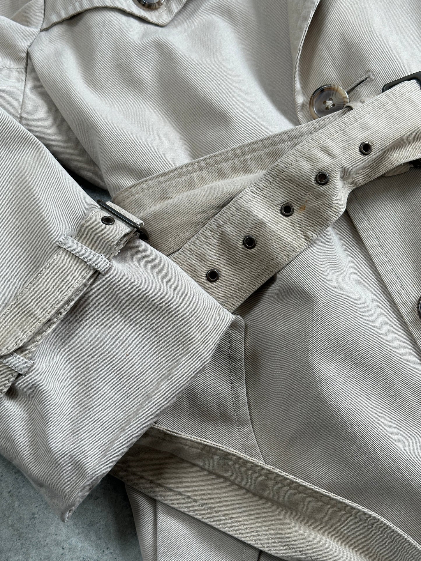 Christian Dior Monsieur Cotton Double Breasted Belted Trench Coat - L/XL