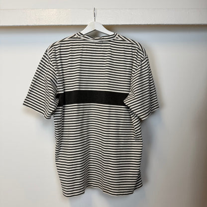 Early 00’s Stone Island Striped Logo T-shirt (XL) | XL, Black and White