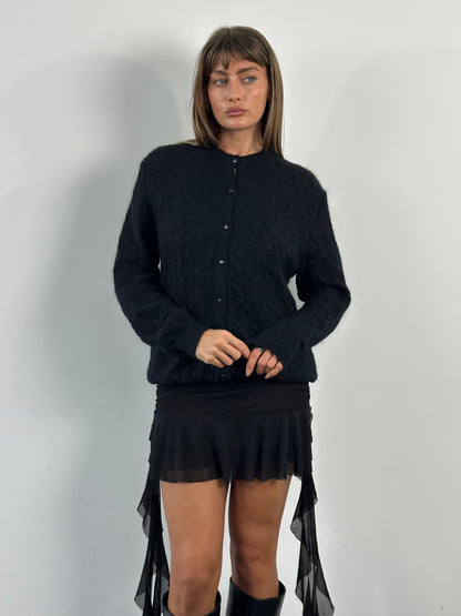 Italian Vintage 1990s Mohair Knitted Cardigan - M/L