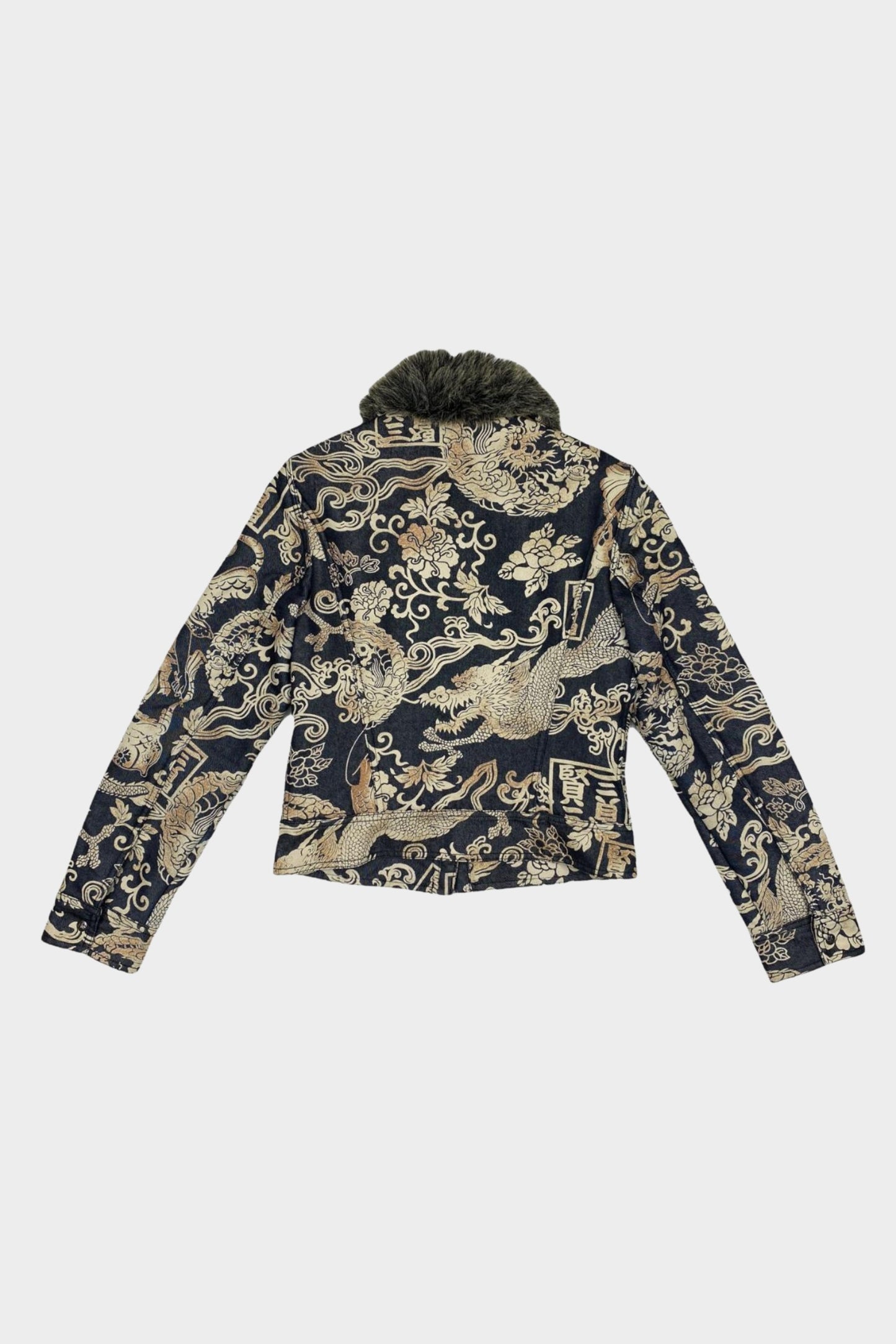 Kenzo Vintage Dragon Print Denim Jacket