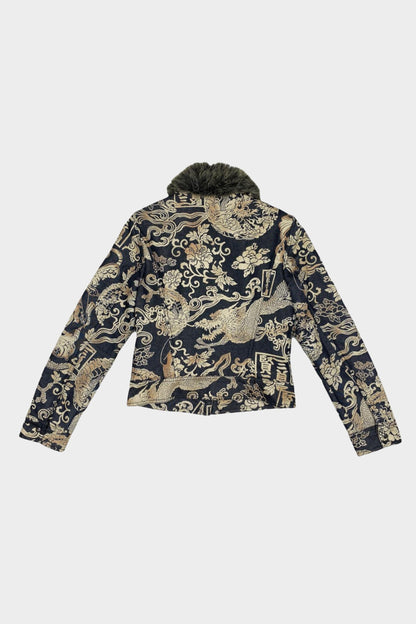 Kenzo Vintage Dragon Print Denim Jacket