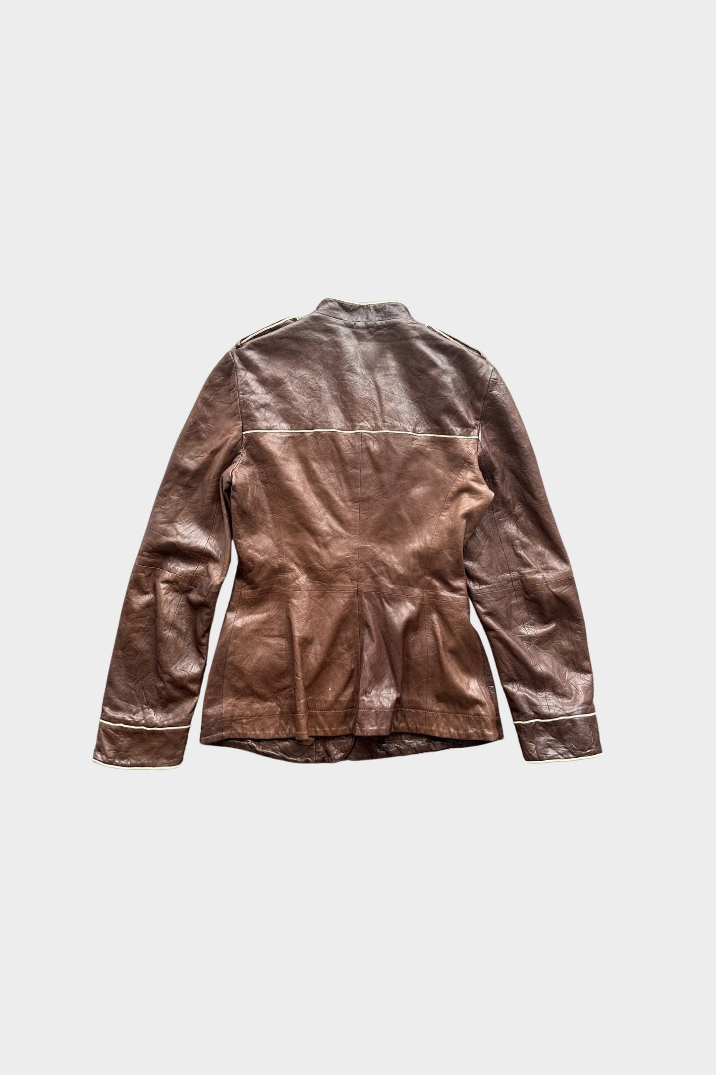 Emporio Armani 2005 Brown Leather Jacket