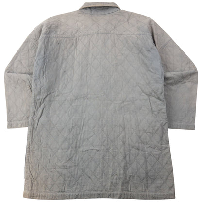 Vintage 80s Issey Miyake Button Up Quilted Jacket Size M | Medium, Grey