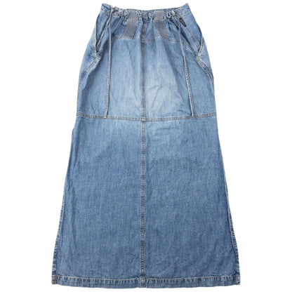 Vintage 2000s Armani Jeans Denim Maxi Skirt Womens Size M | Medium, Blue