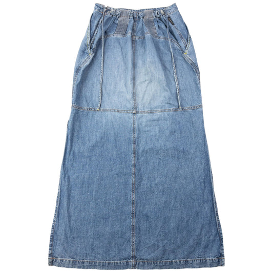 Vintage 2000s Armani Jeans Denim Maxi Skirt Womens Size M | Medium, Blue