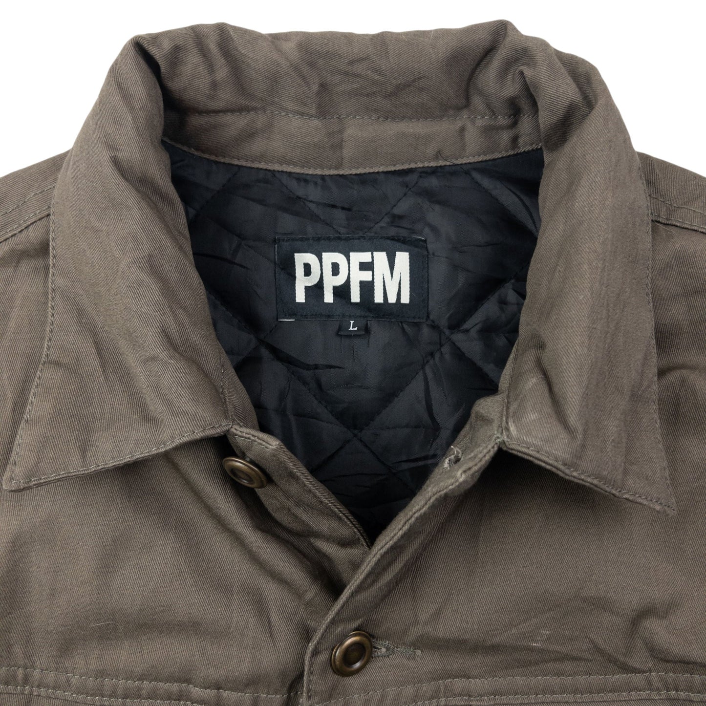 Vintage 2000s PPFM Padded Button Up Jacket Size M | Large, Brown