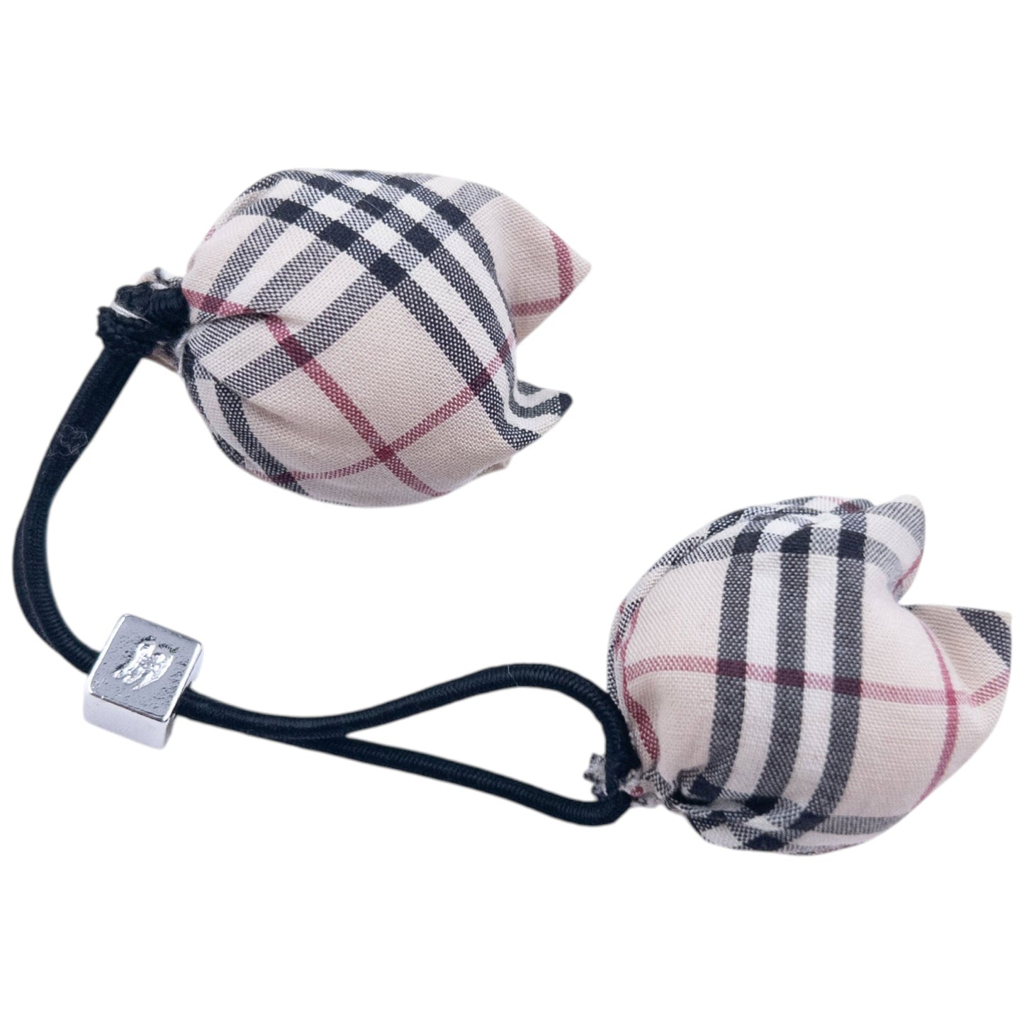 Vintage 2000s Burberry Nova Check Bobble Hair Ties | O/S, Black