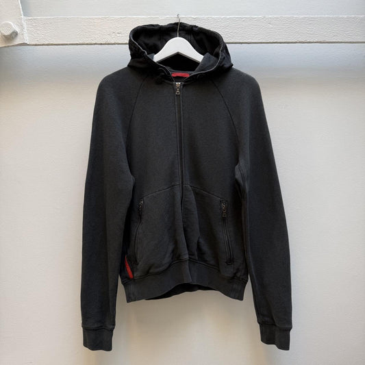 00’s Prada Sport Red Tab Zip Hoodie (M) | Medium, Grey