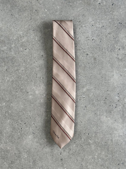 Oscar De La Renta 1990s Striped Tie