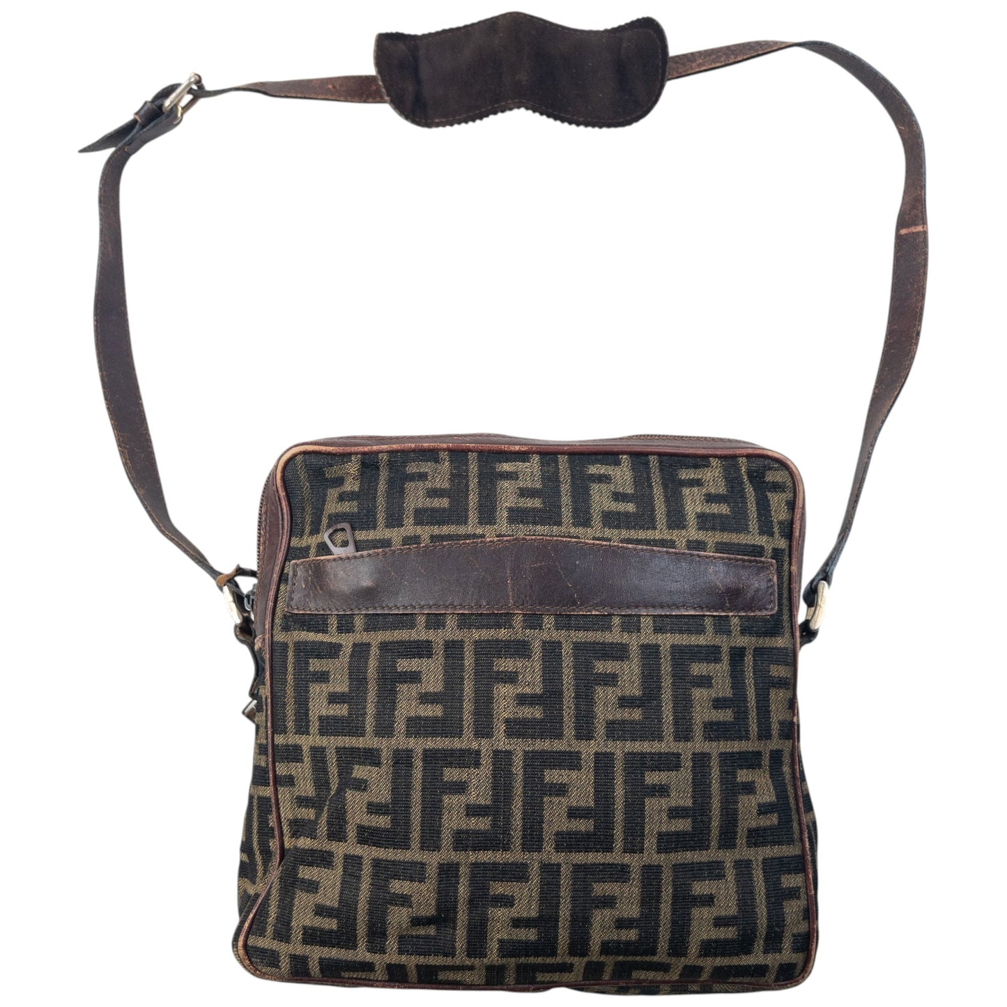 Vintage 90s Fendi Monogram Crossbody Bag | O/S, Brown