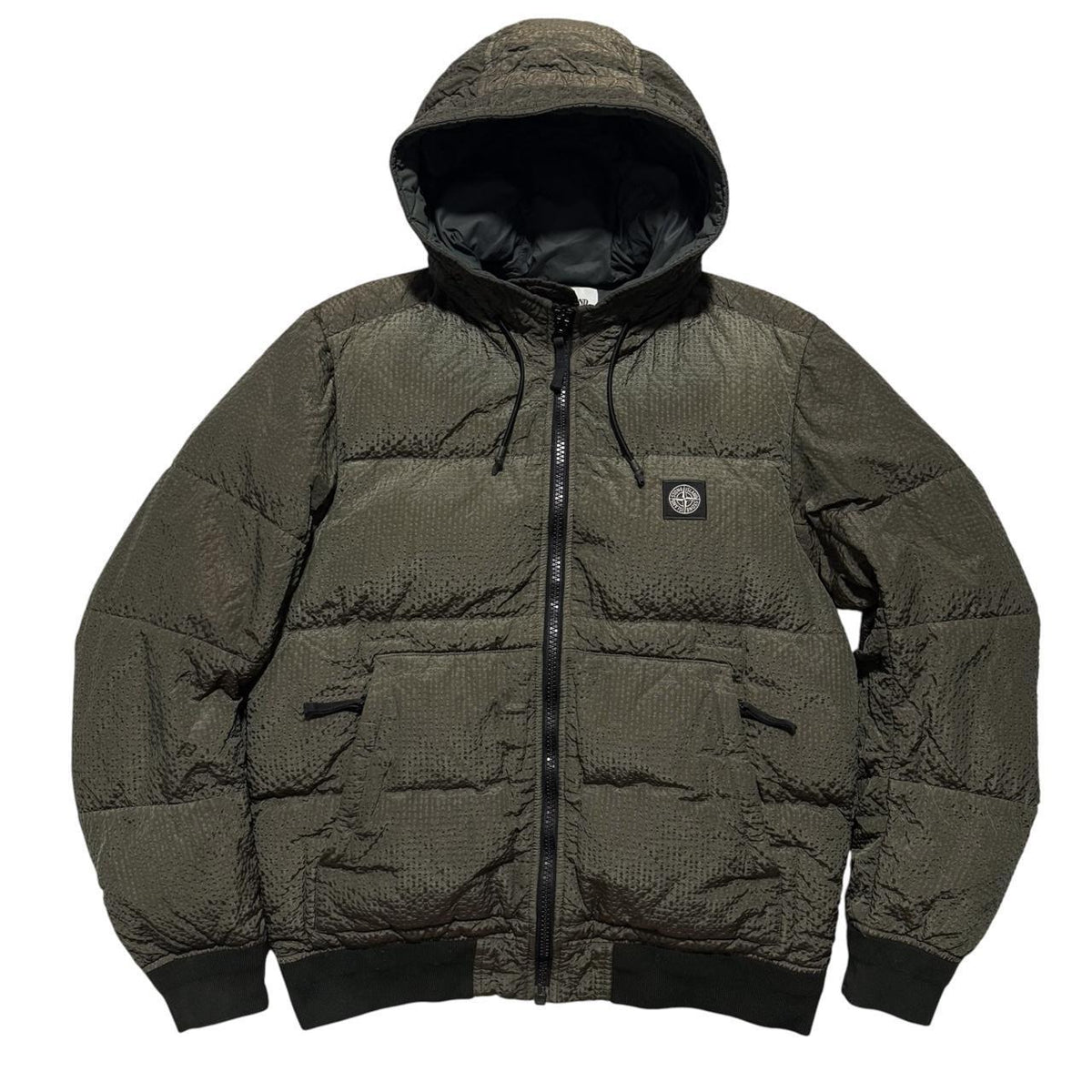 Stone Island Poly Colour Frame Down Jacket | Medium, Olive