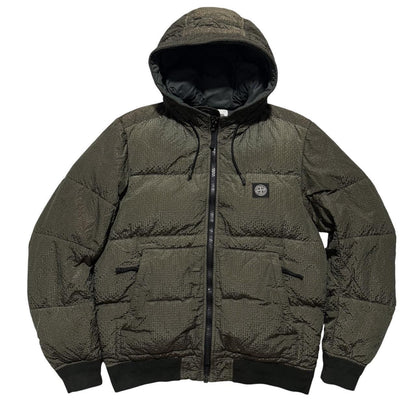 Stone Island Poly Colour Frame Down Jacket | Medium, Olive