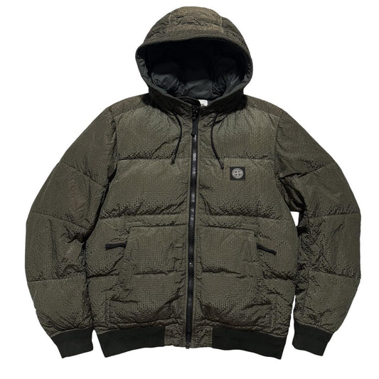 Stone Island Poly Colour Frame Down Jacket | Medium, Olive