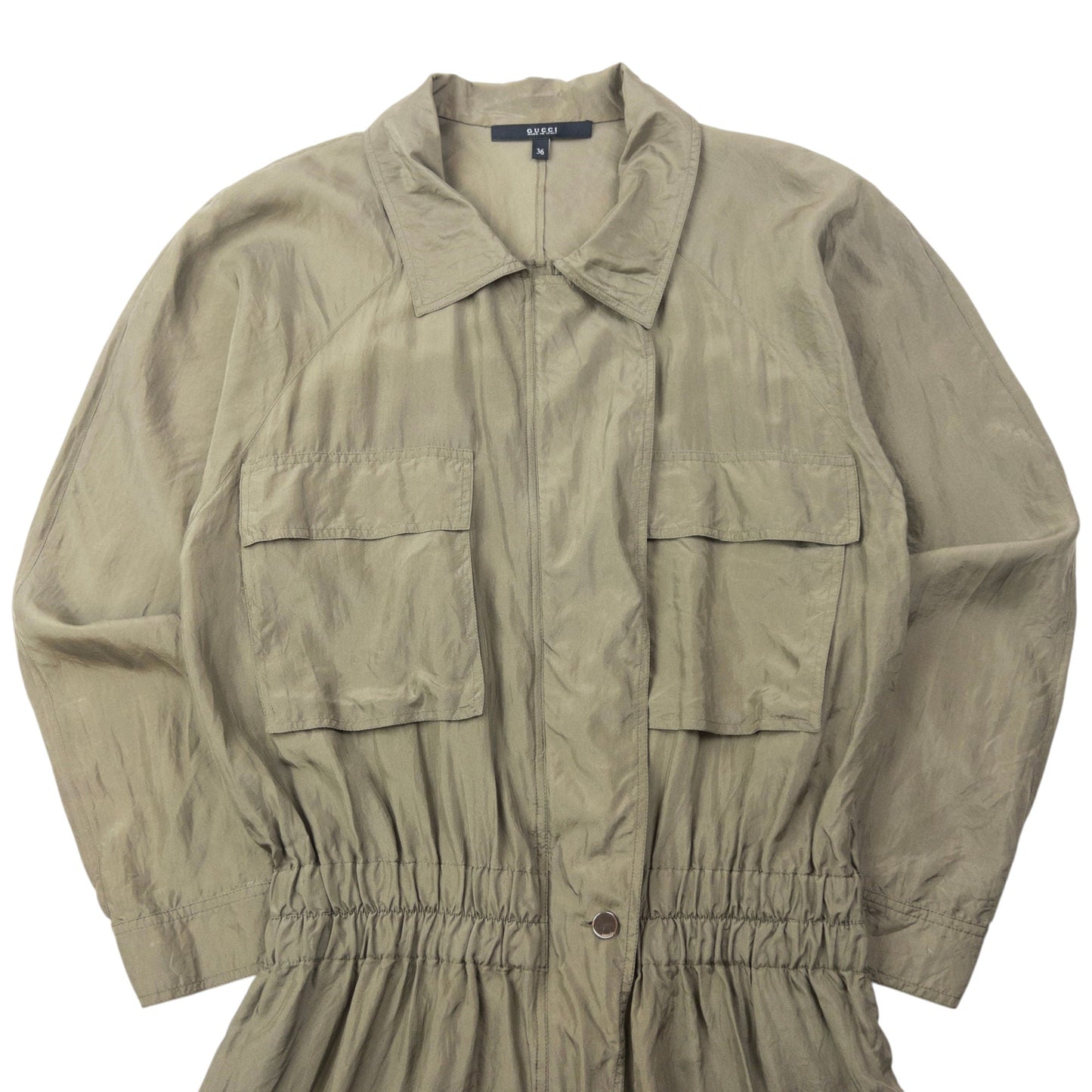 Vintage 2000s Gucci By Tom Ford Silk Jumpsuit Womens Size L | Large, Grey