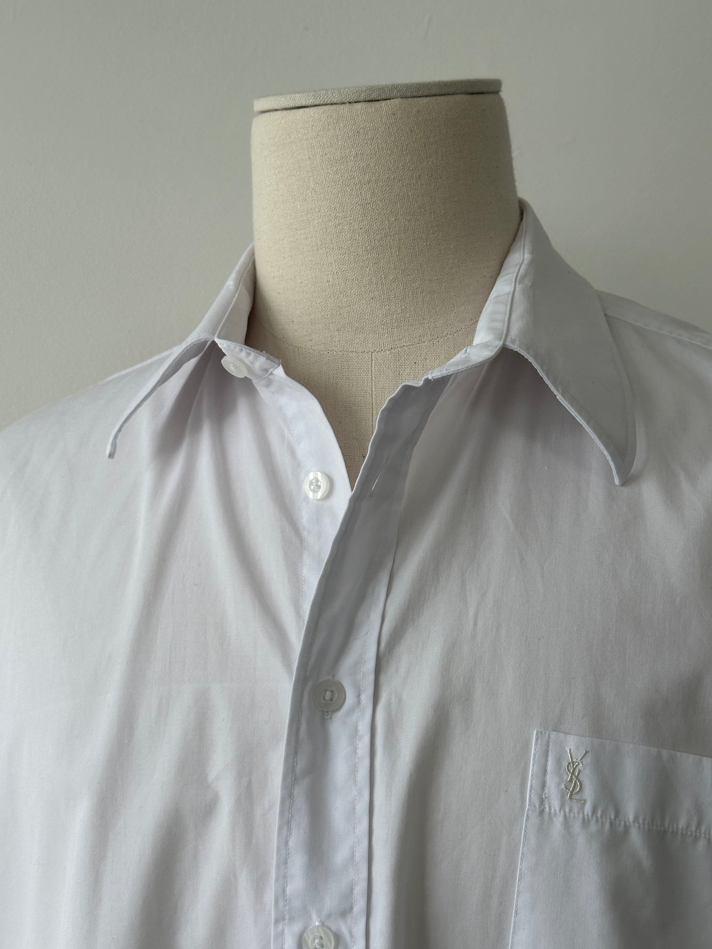 Yves Saint Laurent Pour Homme 2000s Cotton Logo Shirt - XL