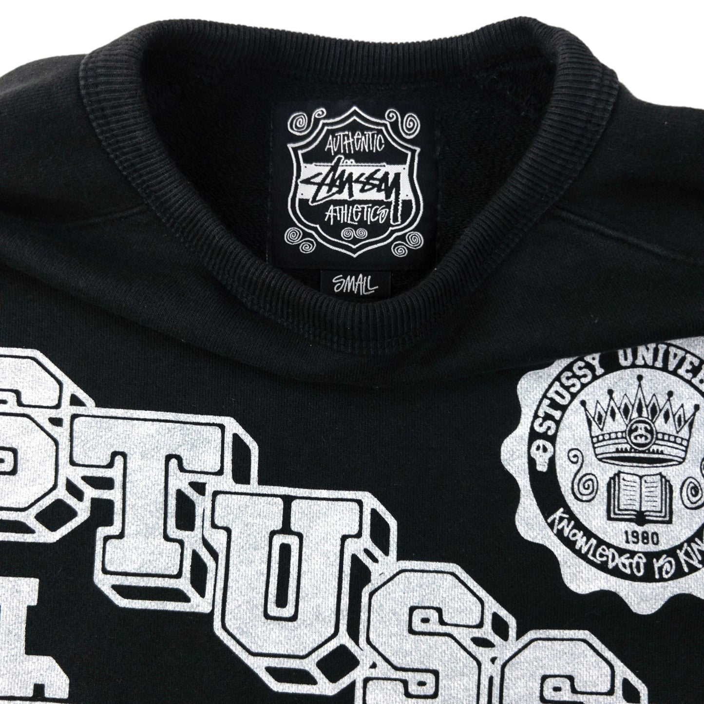 Vintage Stussy International University Graphic Sweatshirt Size S