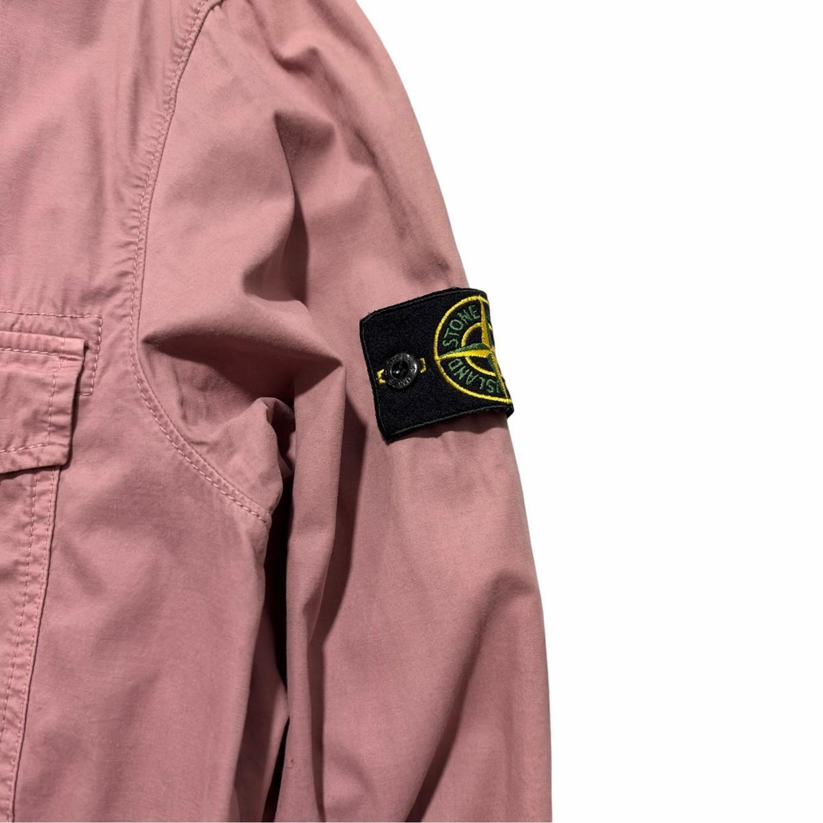 Stone Island Canvas Overshirt | Medium, Mauve