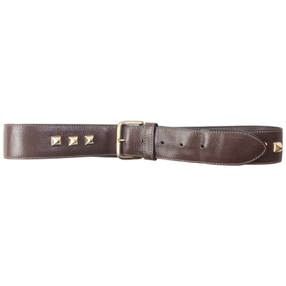 Vintage 90s Prada Studded Leather Belt Size M | O/S, Brown
