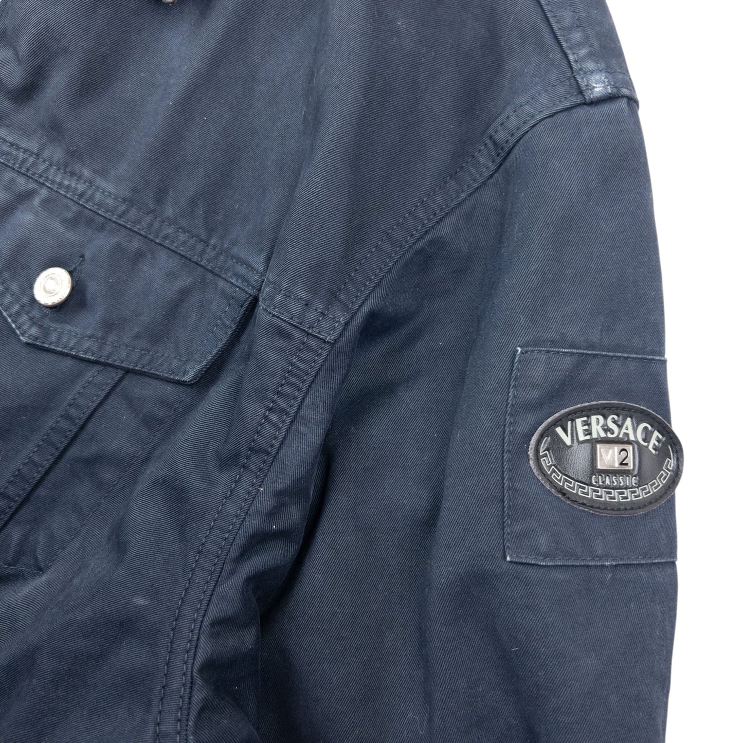 Vintage 2000s Versace Classic V2 Button Up Jacket Size XL | XL, Navy