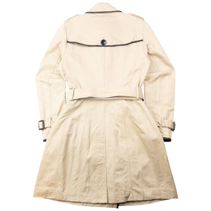 Vintage Burberry Nova Check Lined Belted Trench Coat Womens Size S | Small, Beige