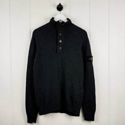 Stone Island Wool Knit Half-Button Jumper (M) | Medium, Red