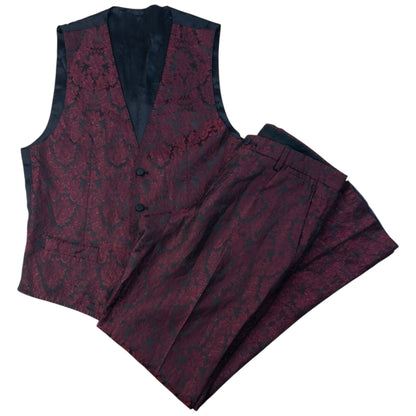 Vintage 2000s Dolce & Gabbana Brocade Waistcoat & Trousers Suit Set Size M | Medium, Multicoloured
