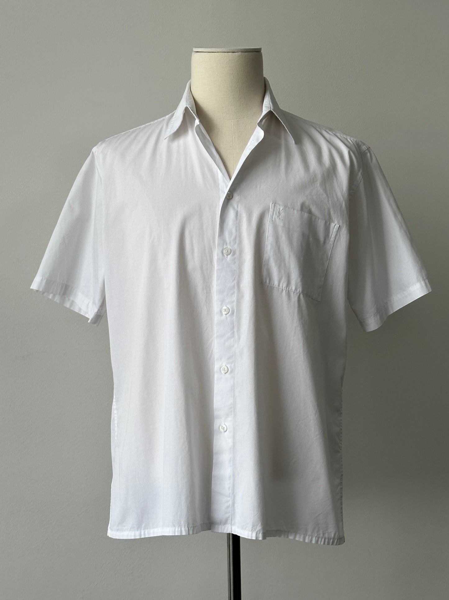Yves Saint Laurent Pour Homme 2000s Cotton Short Sleeve Shirt - L