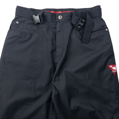 Vintage 90s Oakley Belt Waist Snowboarding Trousers Size L | Large, Black