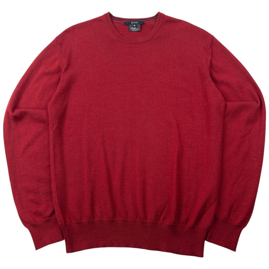 Vintage 2000s Gucci Silk And Wool Jumper Size M | Medium, Red