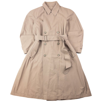 Vintage 2000s Yohji Yamamoto Central Japan Railway Belt Waist Trench Jacket Size L | Large, Beige