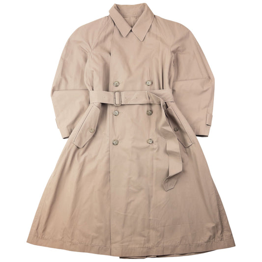 Vintage 2000s Yohji Yamamoto Central Japan Railway Belt Waist Trench Jacket Size L | Large, Beige