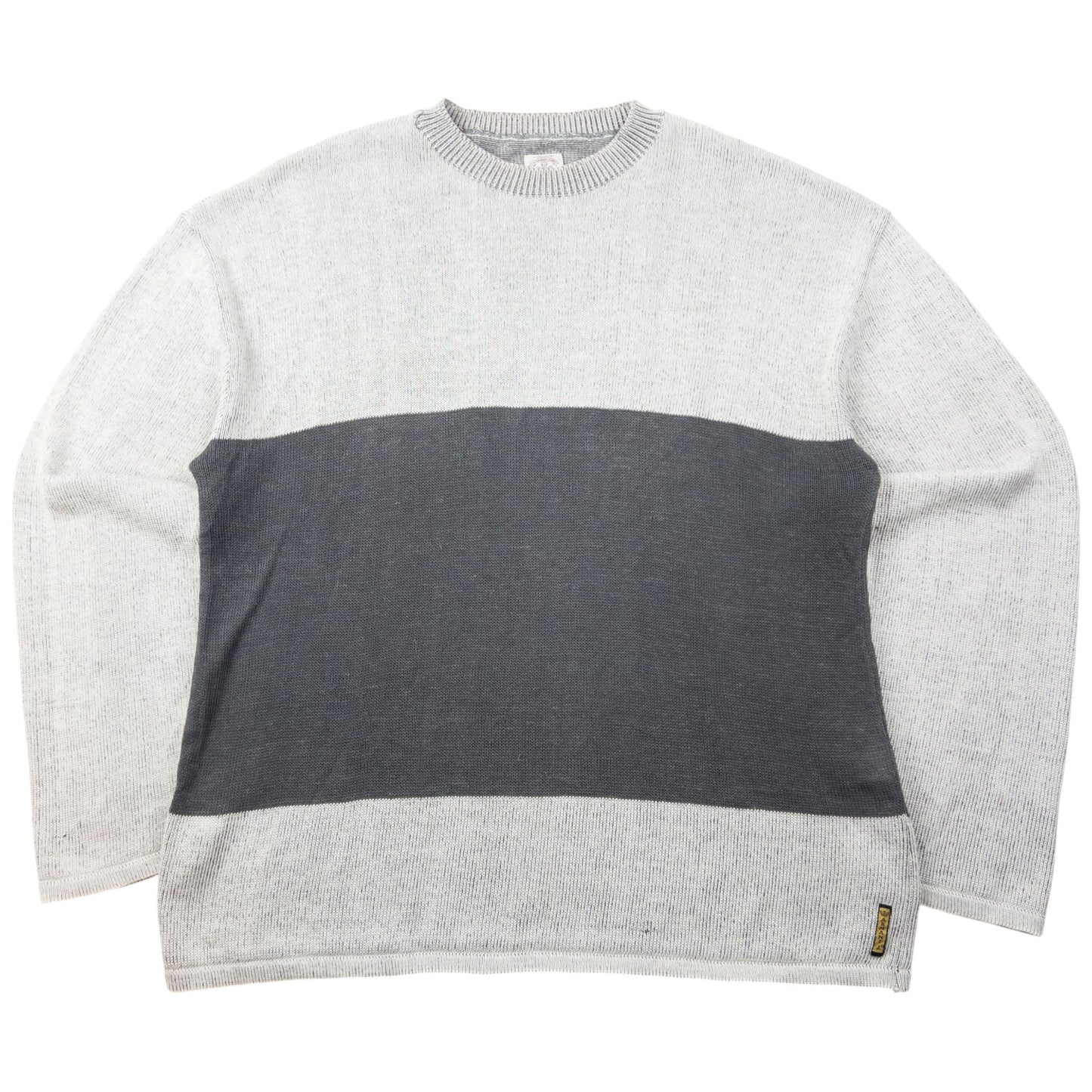 Vintage 90s Armani Jeans Lightweight Knit Jumper Size L | Large, Grey