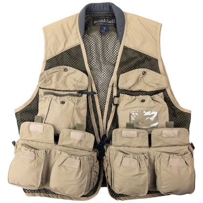 Vintage Montbell Multi Pocket Cargo Vest Gilet Size S