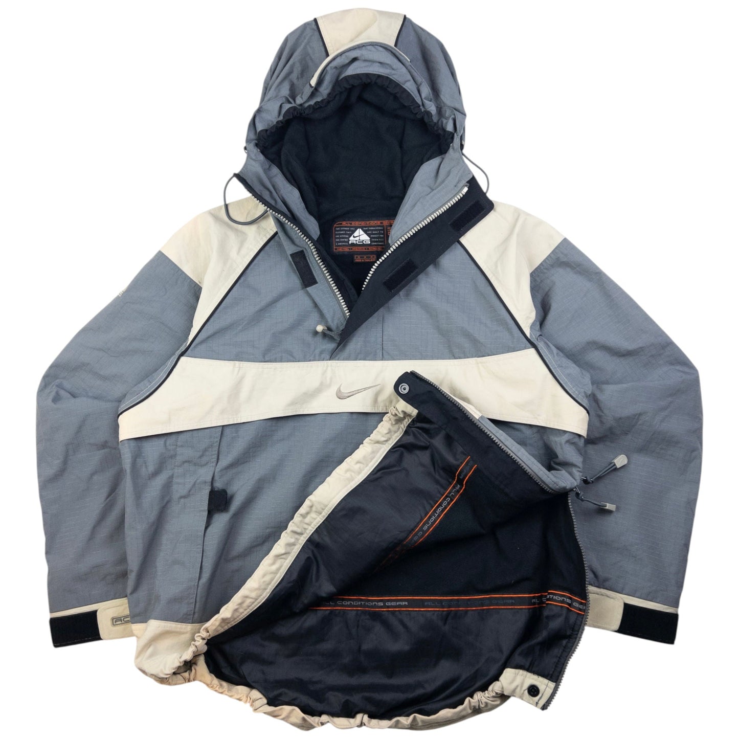 Vintage Nike ACG Q Zip Hooded Waterproof Jacket Size M