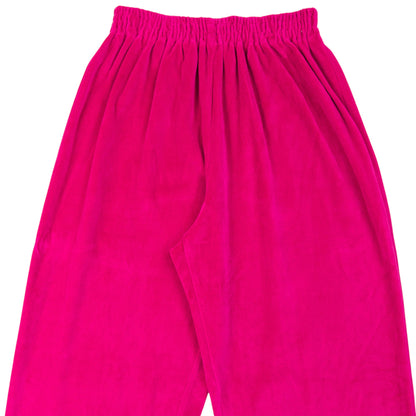 Vintage 90s YSL Yves Saint Laurent Velour Lounge Set Womens Size M | Medium, Pink