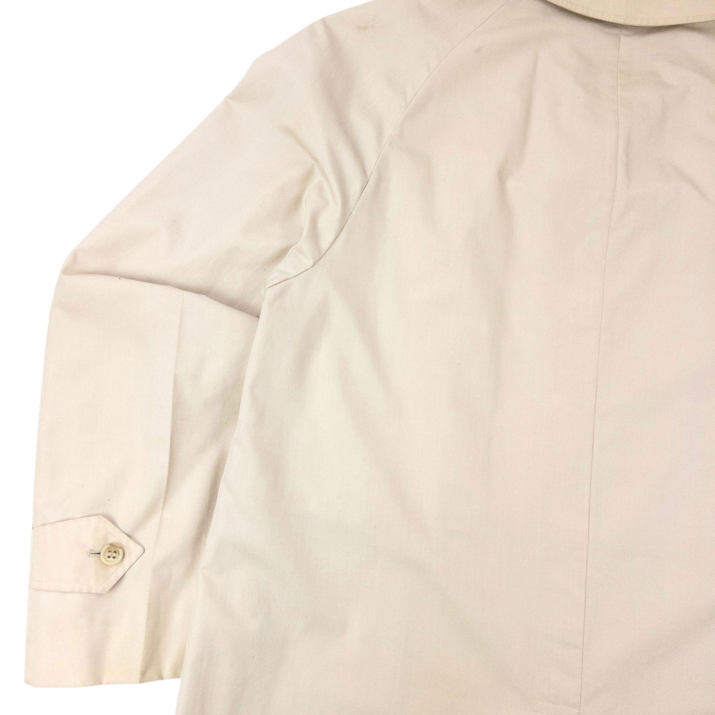 Vintage 90s Burberry Button Up Trench Jacket Size L | Large, Cream