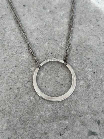 Emporio Armani 1990s Circle Pendant Necklace